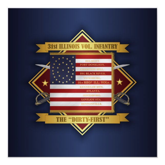 31st Illinois Volunteer Infantry Poster (Front)