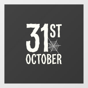 31st October Halloween Spider Web Design Floor Decals