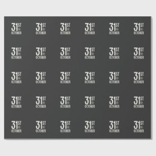 31st October Halloween Spider Web Design Wrapping Paper