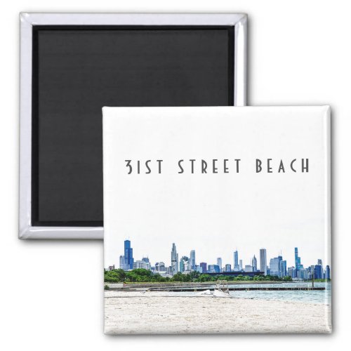 31st Street Beach Chicago Magnet