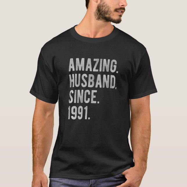 31st Wedding Aniversary For Him  Amazing Husband S T-Shirt (Front)