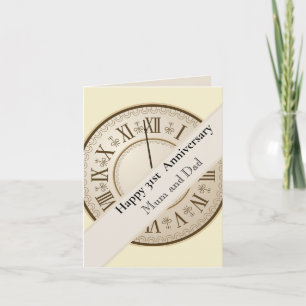 31st Wedding Anniversary editable Card