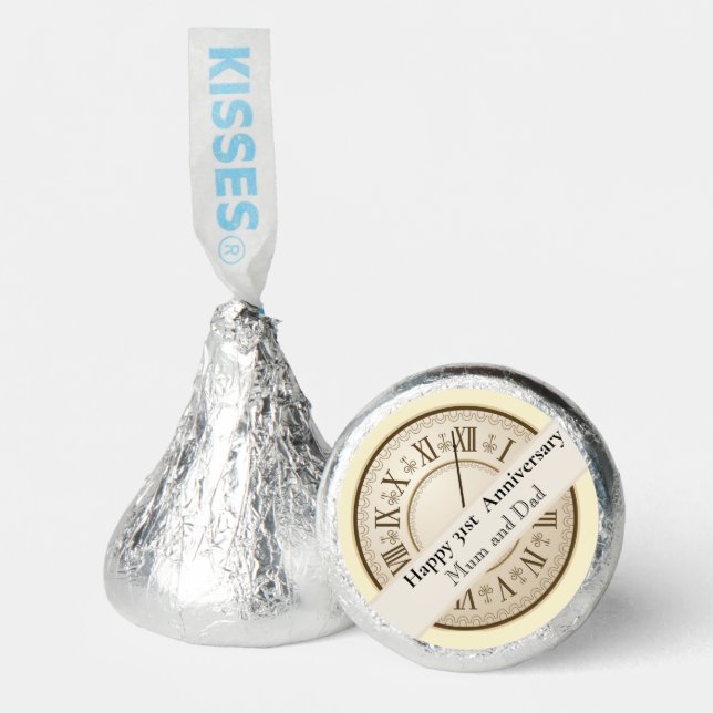 31st Wedding Anniversary editable  Hershey®'s Kisses® (Front)