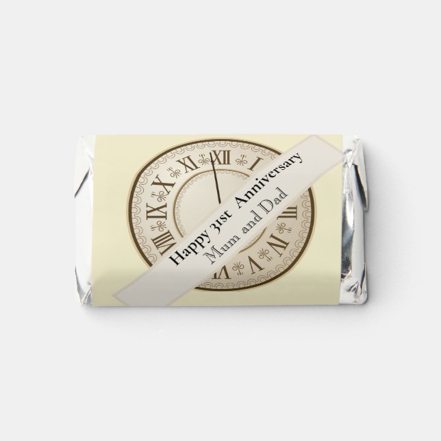 31st Wedding Anniversary editable  Hershey's Miniatures (Front)