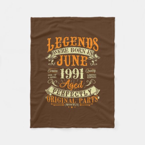 31th Birthday Gift 31 Years Old Legends Born In Fleece Blanket