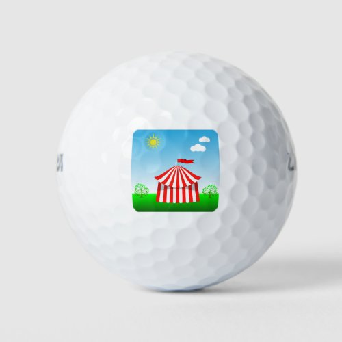 3204Circus Tent Icon Golf Balls