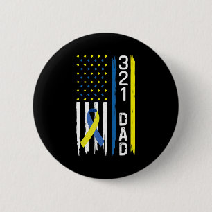 321 Dad Down Syndrome Support Awareness Button