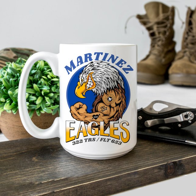 322 Eagles Air Force BMT Graduation Custom Gift Coffee Mug (322 TRS Eagles Air Force Basic Military Training Graduation gift Airman graduate proud mom or dad)