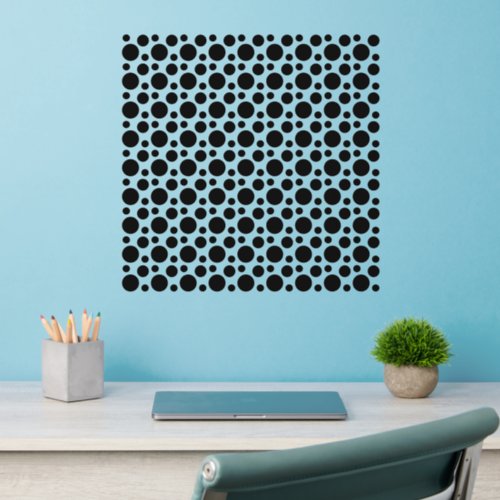 324 Black Polka Dots in 3 sizes on 18 sq Wall Decal