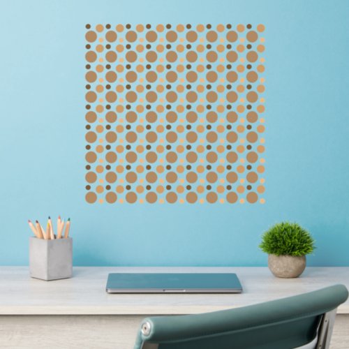 324  Brown Polka Dots 4 shades in 3 sizes 18sq Wall Decal