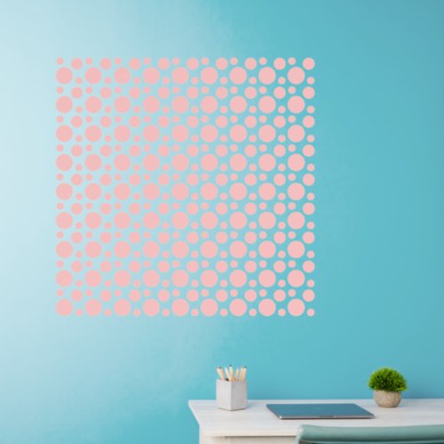 324 Pink Polka Dots in 3 sizes on 36 sq  Wall Decal