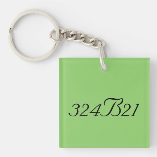 324B21 Cosima number Orphan Black Italic Keychain