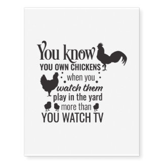 325 Farmer son country gift funny music chicken Temporary Tattoos