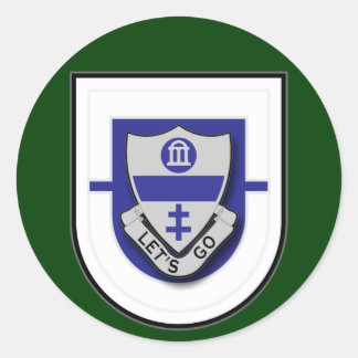325th Infantry Regiment - 1st Battalion Flash Classic Round Sticker