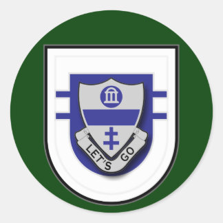 325th Infantry Regiment - 2d Battalion Flash Classic Round Sticker