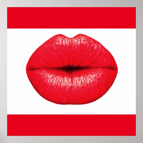 327493 RED SMOOCH LIPS KISS MAKEUP BEAUTY LOVE FAS POSTER