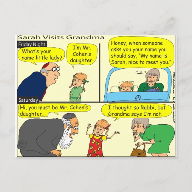 327 grandma said Cartoon Postcard (Front)