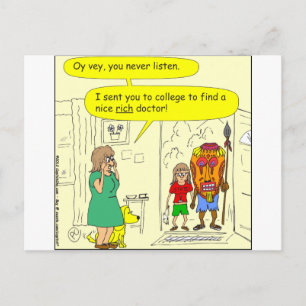 329 rich doctor Cartoon Postcard