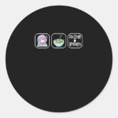 ツ Tsu Kanji Symbol Smile Japan Face Classic Round Sticker | Zazzle