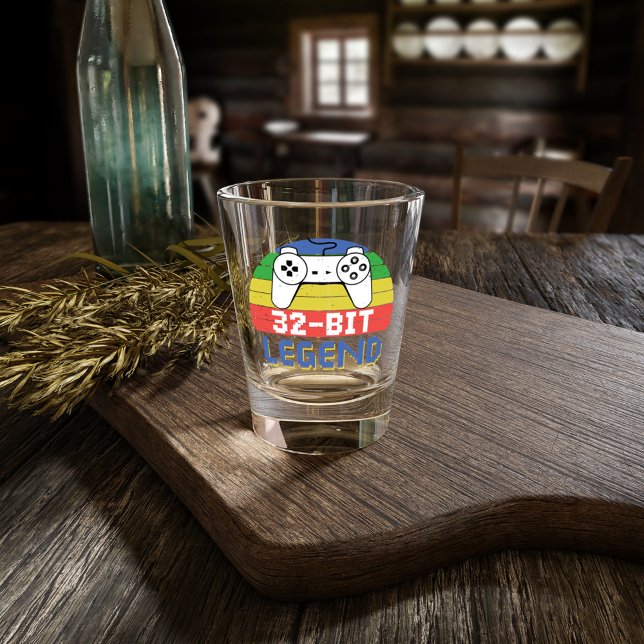 32-Bit Legend - Retro Gamer Shot Glass (Creator Uploaded)
