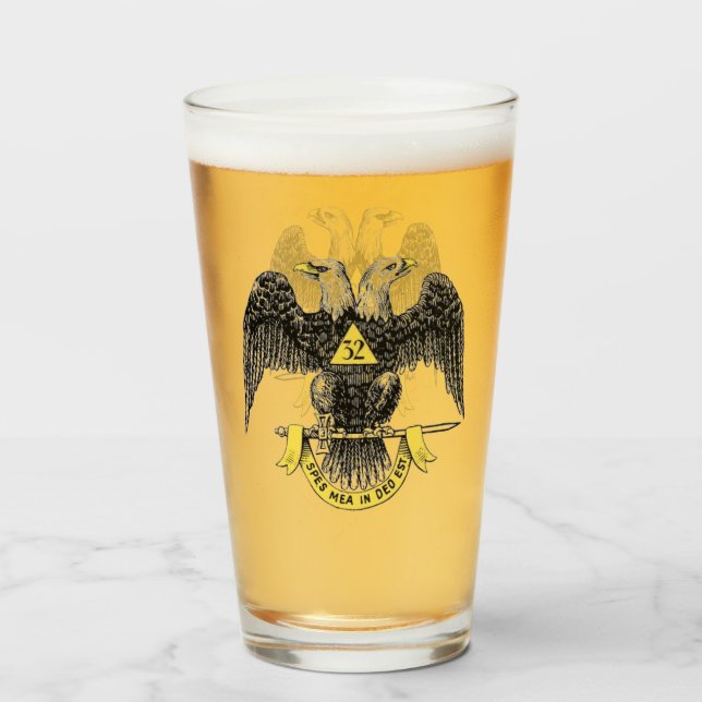 32 Degree freemason Glass (Front Filled)