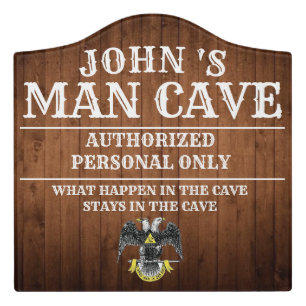32 degree Man Cave Door Sign