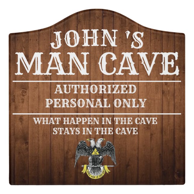 32 degree Man Cave Door Sign (Large Crest Front)