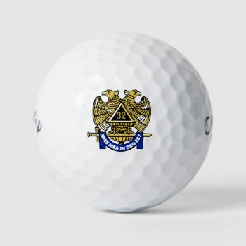32 Degree Mason  Golf Balls by ALMOUNT at Zazzle