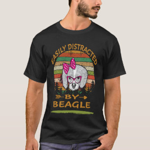 32 Easily Distracted By Beagle T-Shirt