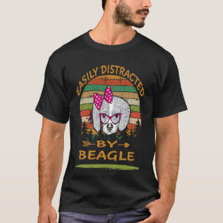 32 Easily Distracted By Beagle T-Shirt