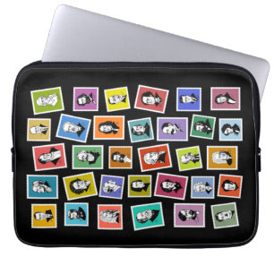 32 graphic portraits of the greatest composers laptop sleeve