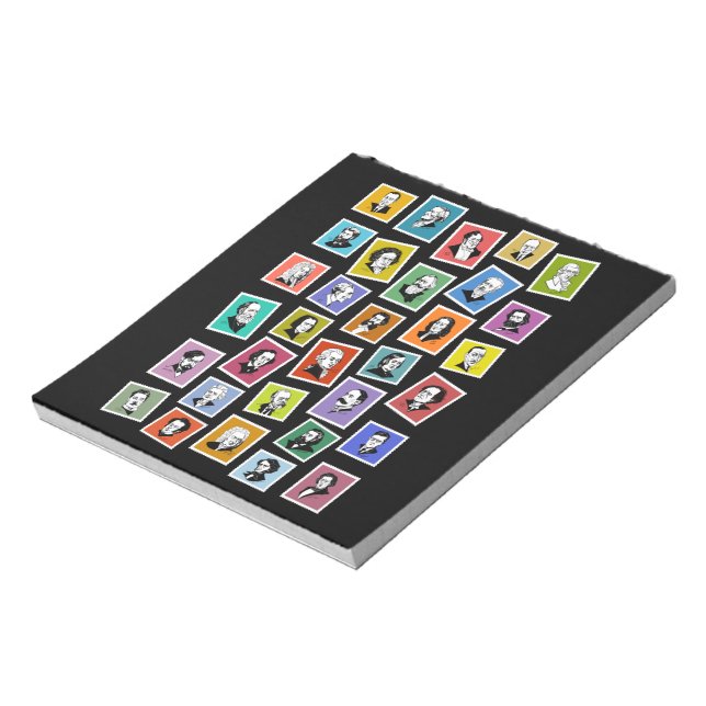 32 graphic portraits of the greatest composers notepad (Rotated)
