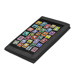 32 graphic portraits of the greatest composers tri-fold wallet