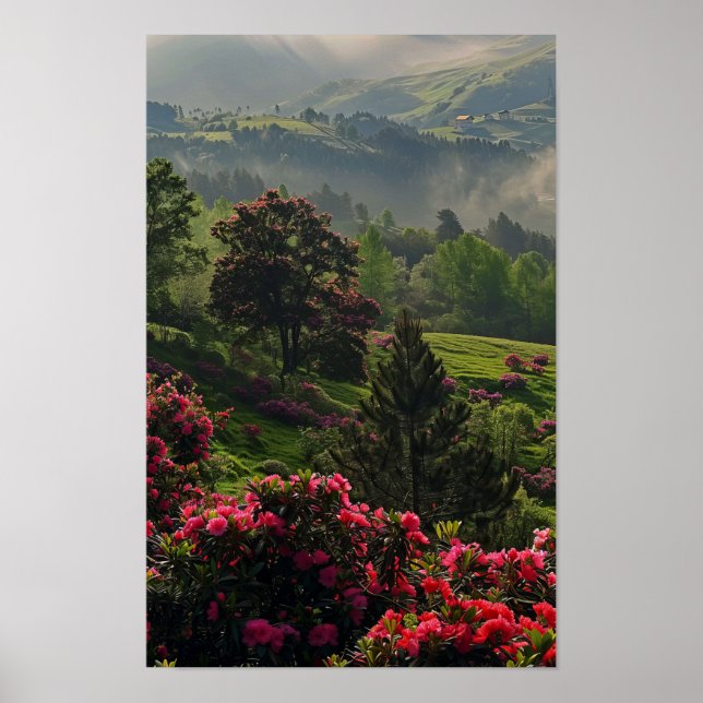 32 In Late Spring Mountain Forest Poster (Front)