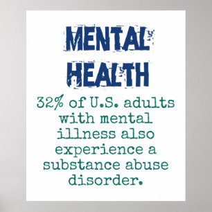 32 Percent of Adults With Mental Illness - Mental Poster