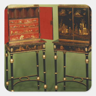 32:Two Chinoiserie cabinets, c.1770 Square Sticker