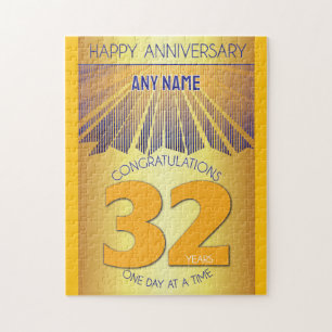 32 Year AA 12 Step Anniversary Personalized Jigsaw Puzzle