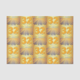 32 Year Golden Ray 12 Step Anniversary Tissue Pa Paper
