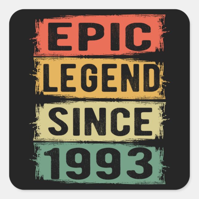 32 Year Old Bday Epic Legend 32nd Birthday Gift Square Sticker (Front)