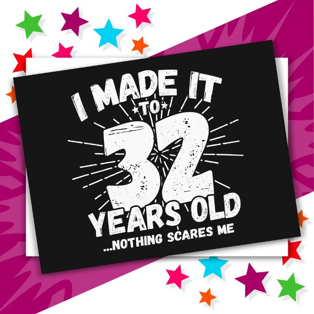 32 Year Old Sarcastic Meme Funny 32nd Birthday Postcard (Creator Uploaded)