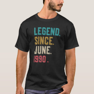 32 Years Old  Legend Since June 1990 32nd Birthday T-Shirt