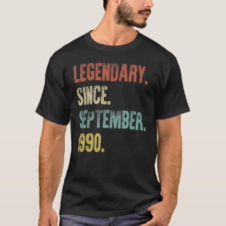 32 Years Old  Legend Since September 1990 32th Bir T-Shirt