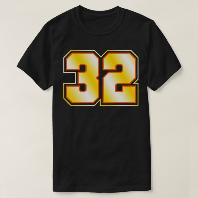 32 Yellow sport number T-Shirt (Design Front)