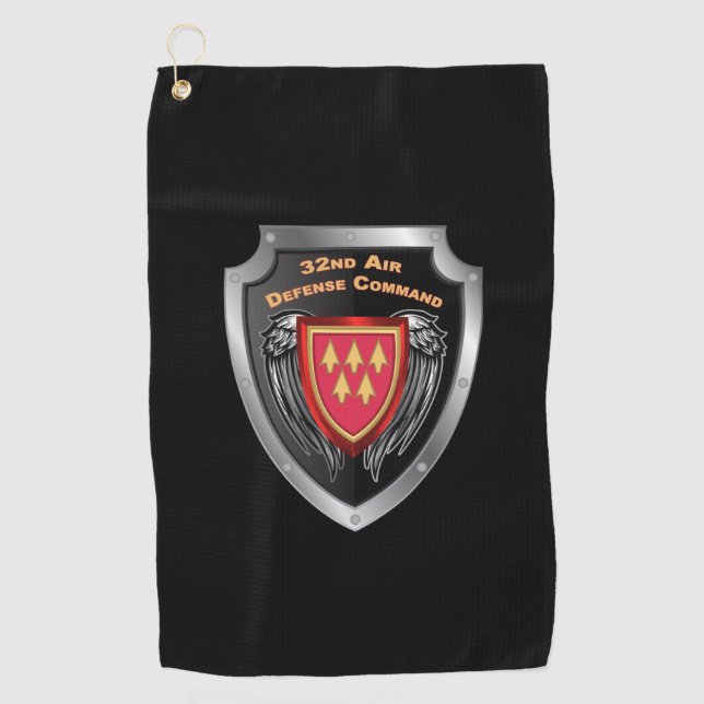 32nd Air Defense Command Customized Shield Golf Towel (Front)
