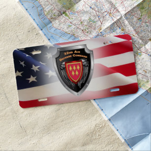 32nd Air Defense Command Customized Shield  License Plate