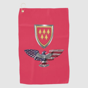 32nd Air Defense Command Eagle Golf Towel