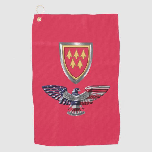 32nd Air Defense Command Eagle Golf Towel (Front)