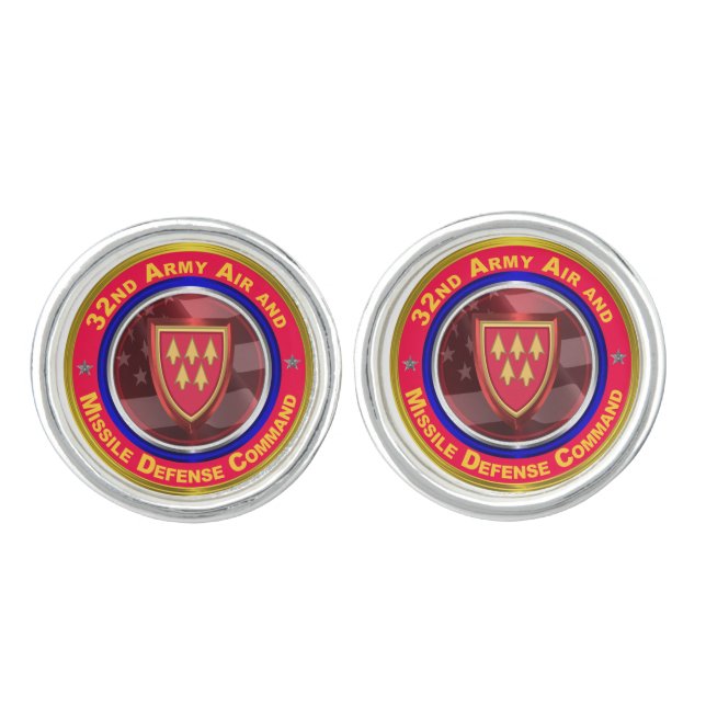 32nd Army Air and Missile Defense Command Cufflinks (Front)