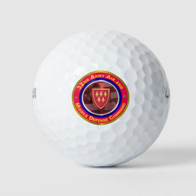 32nd Army Air and Missile Defense Command Golf Balls (Front)