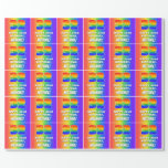 [ Thumbnail: 32nd Birthday: Colorful, Fun Rainbow Pattern # 32 Wrapping Paper ]